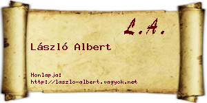 László Albert névjegykártya